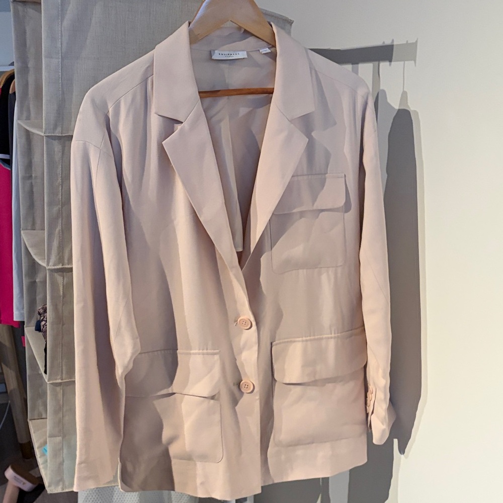 Equipment Light Pink Tailored Blazer Jacket